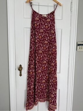 Natalie Martin Burgundy Floral Maxi Dress